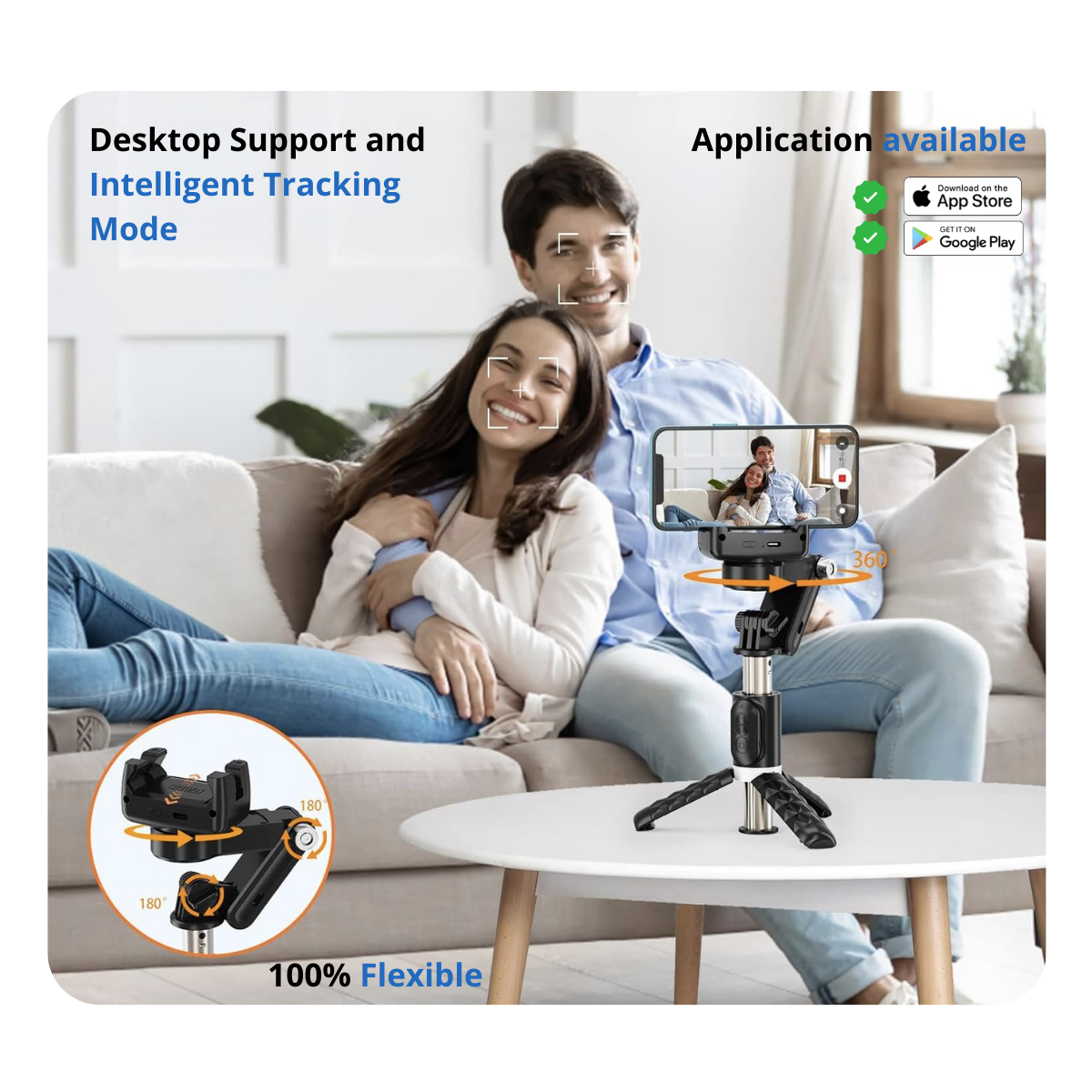 4-in-1 Portable 360° Mini Smart Stabilizer