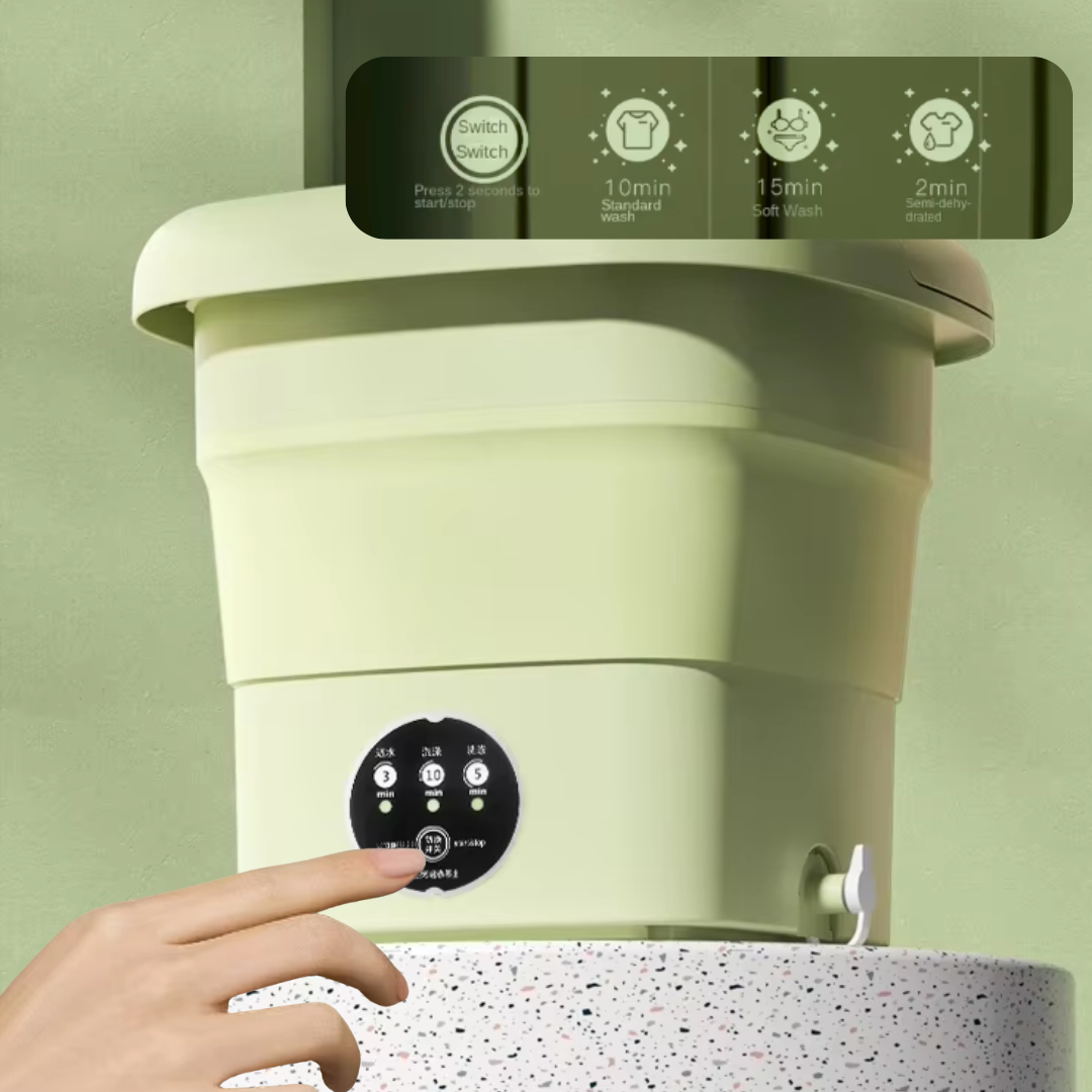 Mini Machine à Laver Pliante avec Séchage